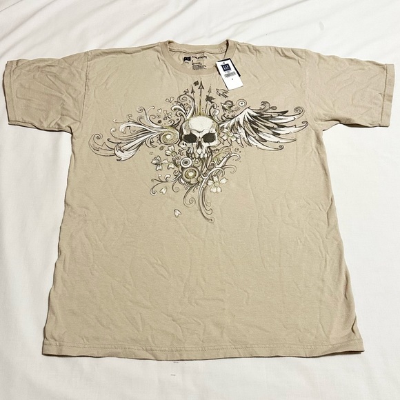 Gap Men’s Athletic Fit Short Sleeve Graphic Crew Neck T-shirt w/Skull Design - S - Picture 2 of 11